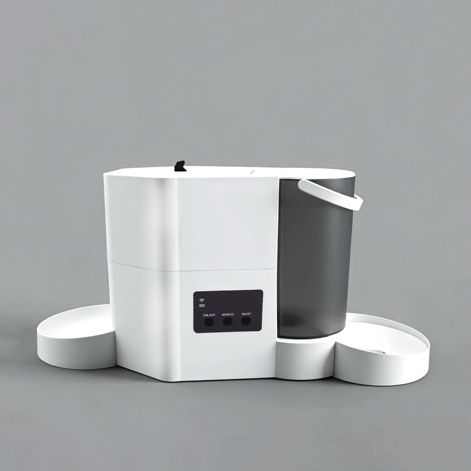 

Pet Feeder Set 2 in 1 Automatic Pet Feeder Feeding Station Easy to Clean Transparent Hopper for Home