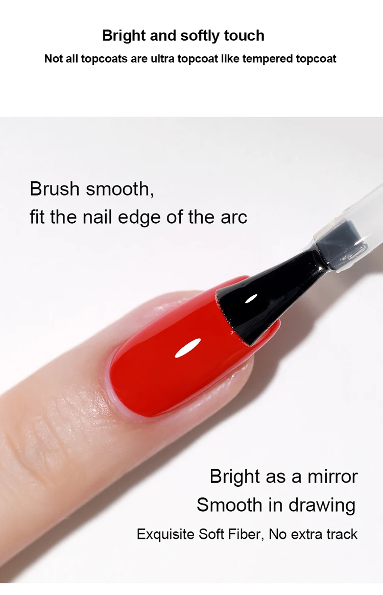 Große Flaschen wirtschaftlicher 15 ml No Wipe Top Coat Base Coat Gel-Nagellack Nagelstudio TopCoat BaseCoat für Lack Vernis Gel – Detail 5