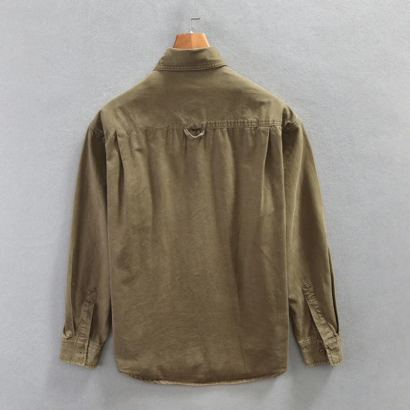 Z760 Men's Casual Shirt Jacket Workwear Comfortable Breathable Spring Summer Autumn  Color  Shirt for Middle-Aged An...