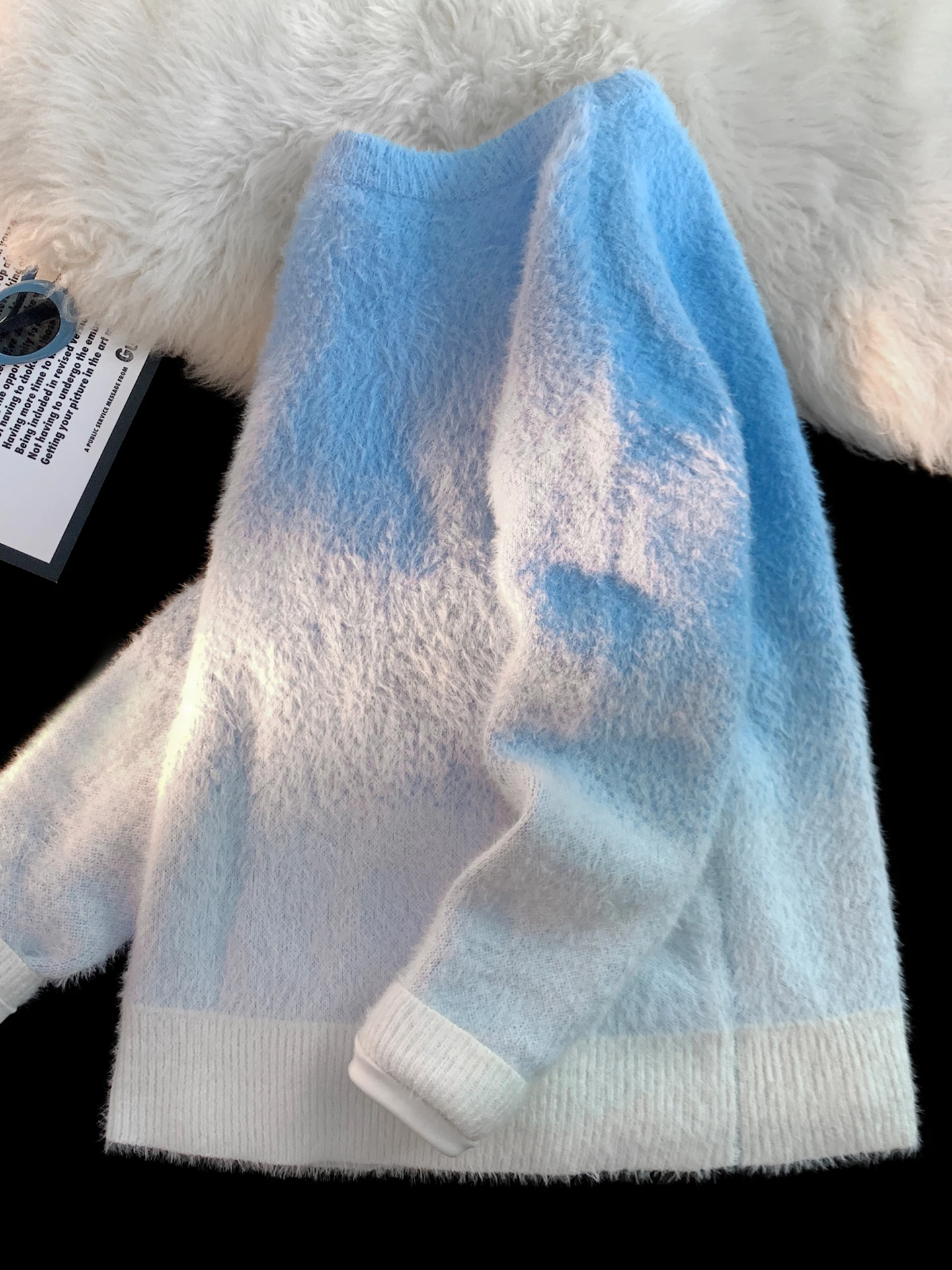 

Мужской свободный свитер из норки с круглым вырезом, вязаный, повседневный, спортивный, молодежный, модный трикотаж для осени и зимы