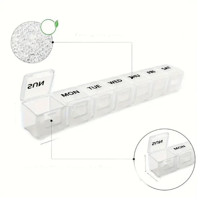 7-дневная аптечка для таблеток, еженедельный держатель для планшета, органайзер для хранения, контейнер, чехол для таблеток, разветвители, 3 цвета, органайзер для таблеток