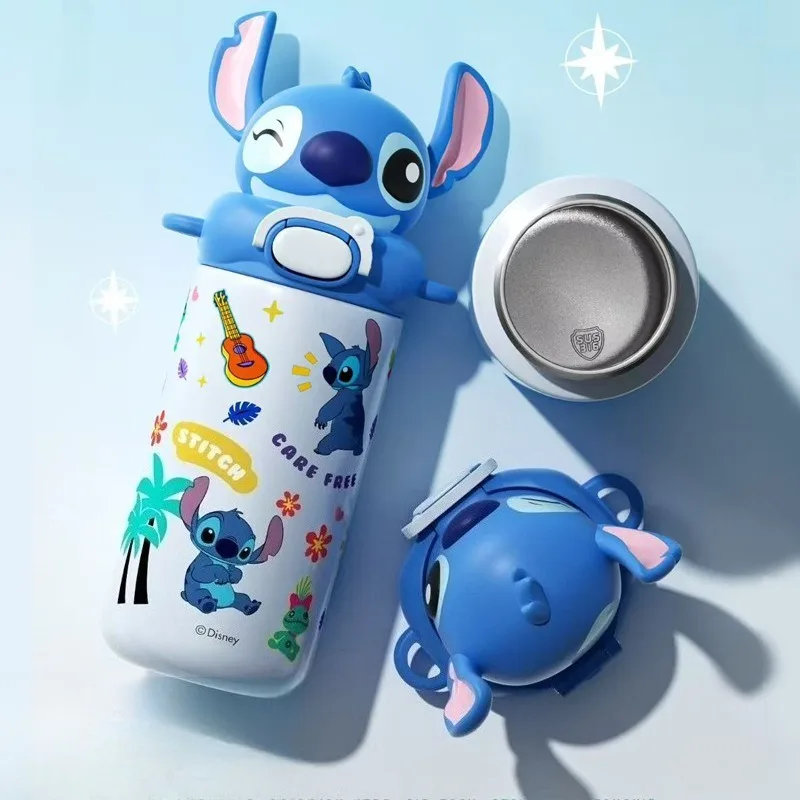 

Disney Lilo&Stitch 480ml Stainless Steel Insulated Cup New Anime Zootopia Judith Nick Style Accessories Straw Cup Girl Gift