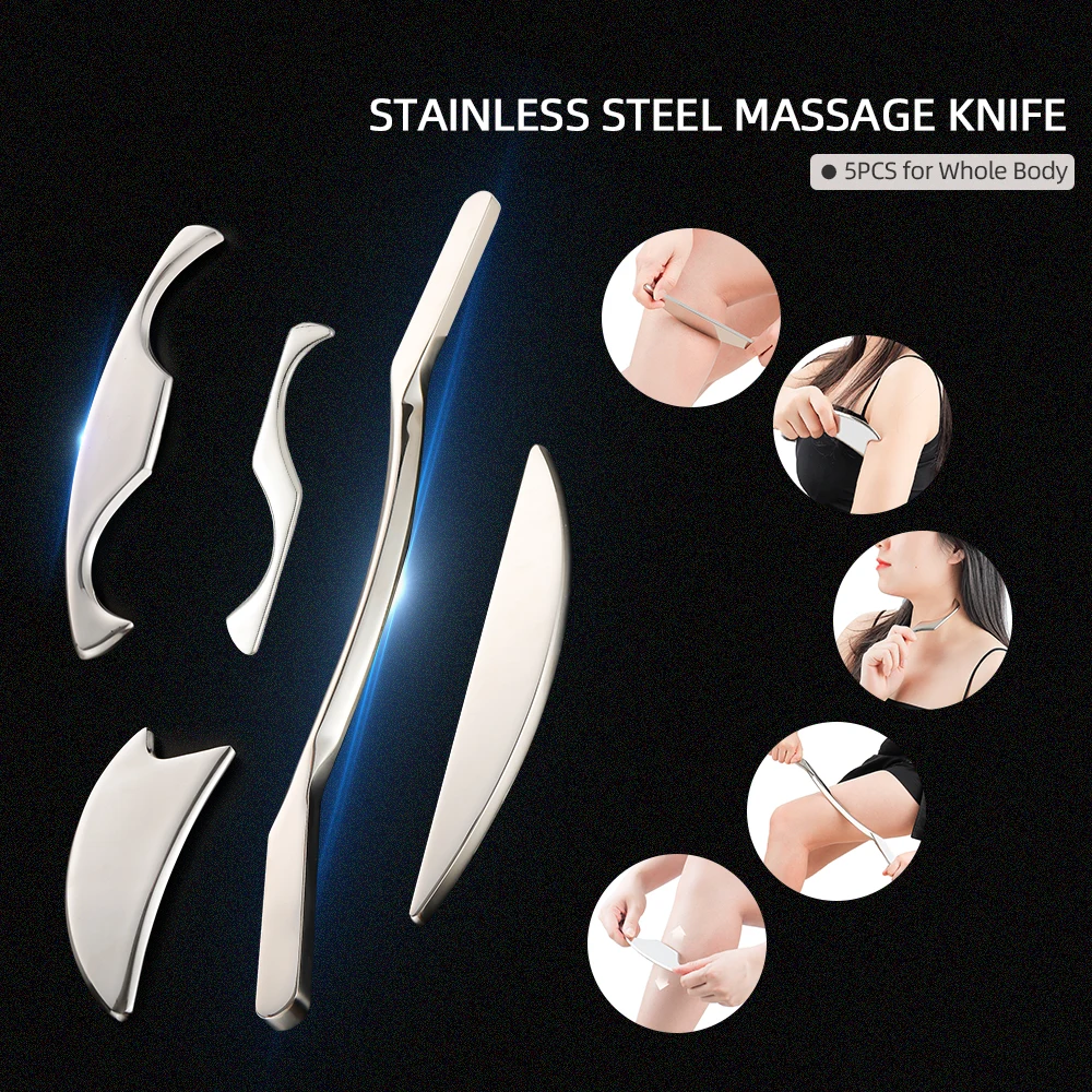 Fascial Tissue Gua Sha Tools Manual Muscles Massager Fibers Release Scraper Sports Fitness Muscle Relaxation Scraping Knife