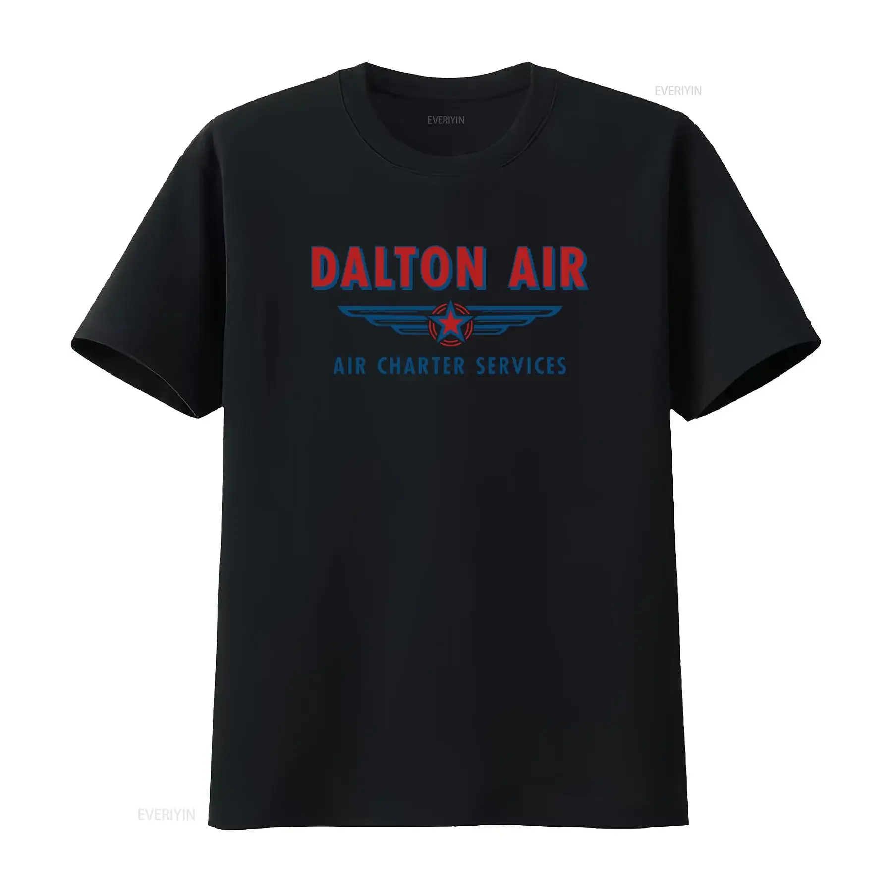 Dalton Air Charter Services Logo Print T Shirt for Fashion  vintage Washed Comfortable Versatile Slightly Top For Everyday Wear