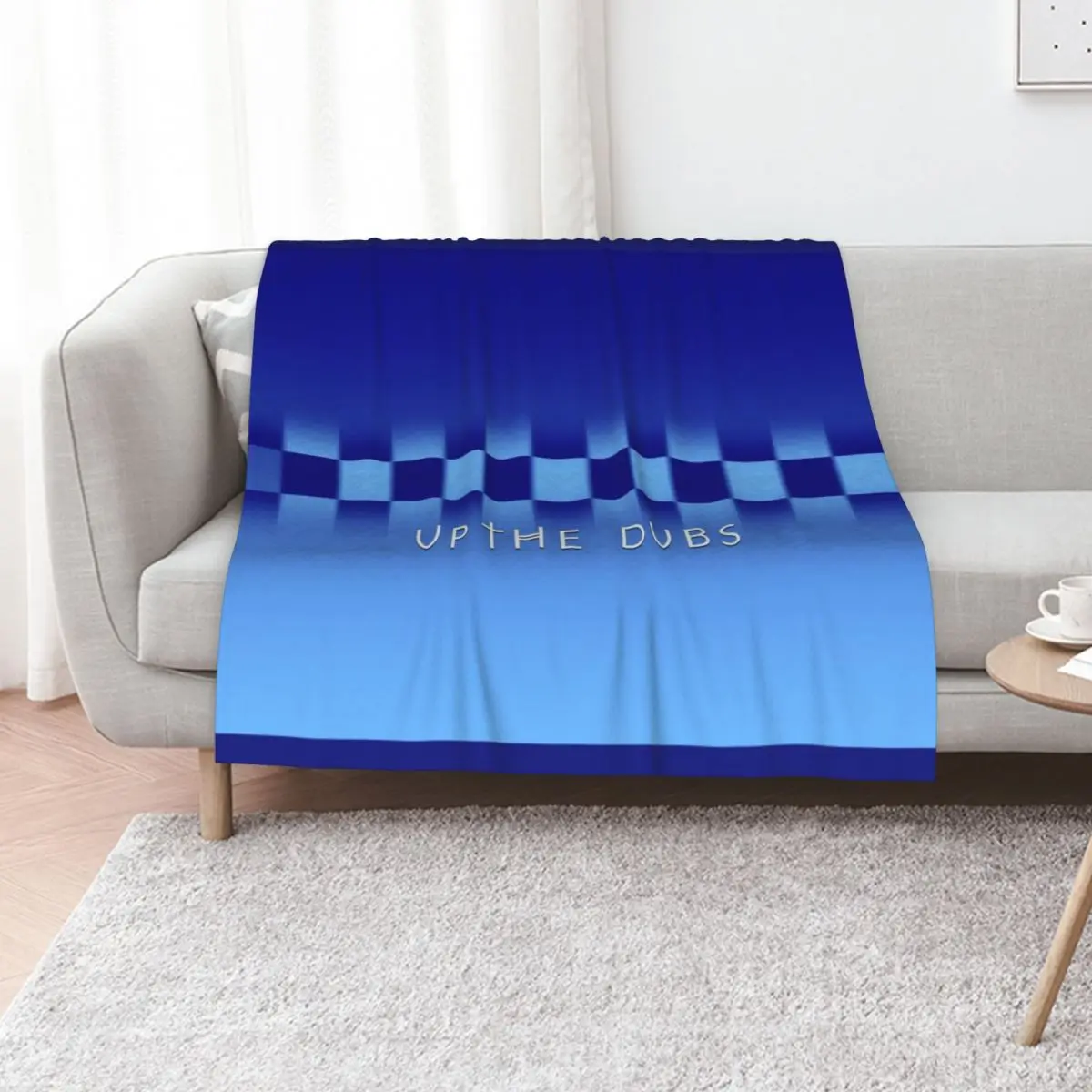 Up The Dubs! Throw Blanket Quilt Personalized Gift Luxury Designer Warm Soft Big Luxury Blankets