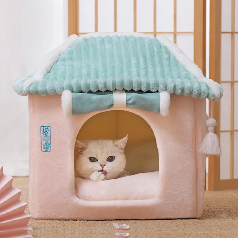 

Cat Bed Pet Tunnel Interactive Game Toy Dual-use Indoor Kitten Sports Equipment Dog Beds Toy Closed Type Keep Warm Cat House