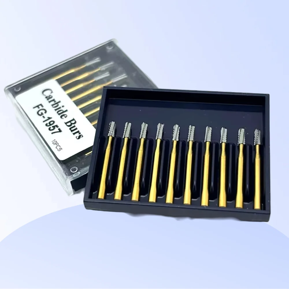 

Dental Tungsten Steel Carbide Burs 10Pcs Super Durable Tungsten Carbide Material Precise Slotting Dentists Material