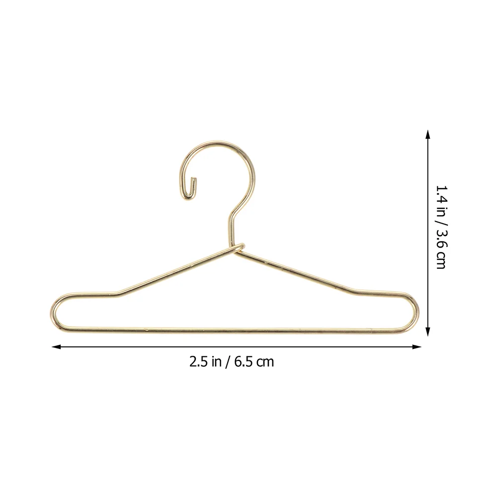 20 Pcs Mini Metal House Clothes Hangers Simulation Wardrobe ganizer Tiny Fold Display Stand Kids Toy Room Neat