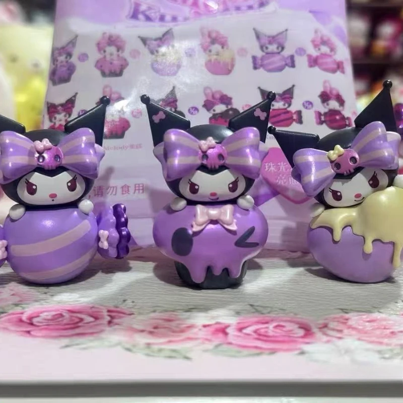 Originele Sanrio Kawaii Hello Kitty Kuromi My Melody Pompompurin Blind Bag Verjaardagscadeau Desktop Decor Trendy speelgoed voor meisjes