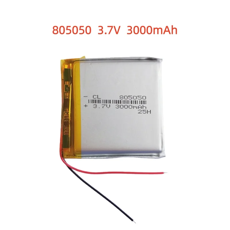

805050 3.7V battery 3000mAh For smart home air purifier conditioner suit massager soft-pack smart home alarm LED lamp batteries