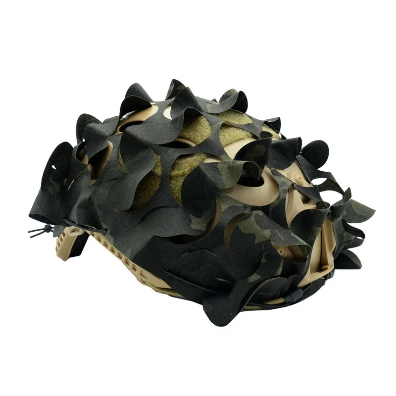 غطاء خوذة تكتيكي سريع التمويه ، رباط نايلون ، قماش كامو ، لعبة CS ، إيرسوفت ، صيد ، إكسسوارات خوذة ، 3D #6