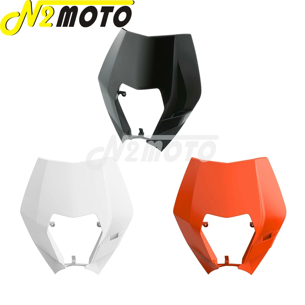 Orange Enduro Supermoto Headlight Mask Cover Front Light Plate Fairing for KTM 500 EXC EXC-F 300 125 250 450 XCF XCW Dual Sports