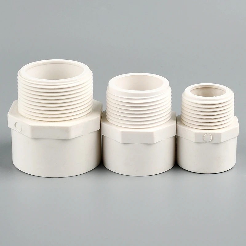 20/25/32/40/50mm White PVC Male Straight Connector Filters Aquarium Fish Tank Feedwater Joint Garden Irrigation Adapter Filters