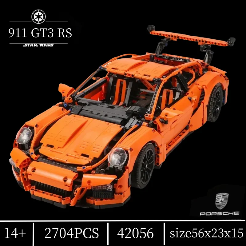 

In Stock 2704PCS Technology Brick Orange Supercar 42056 Compatible Model Set Children's Education Toy Gift Birthday Gift