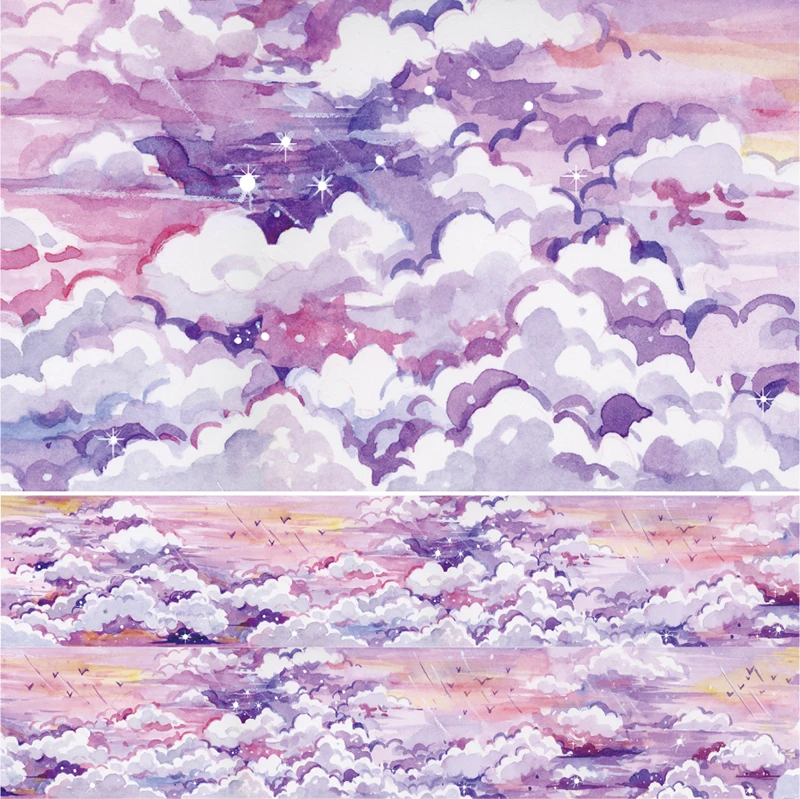 

Planner Journal Scrapbooking Material Maste Washi Tape Star Sky Cloud Collection Landscaping Basic Model Special Oil