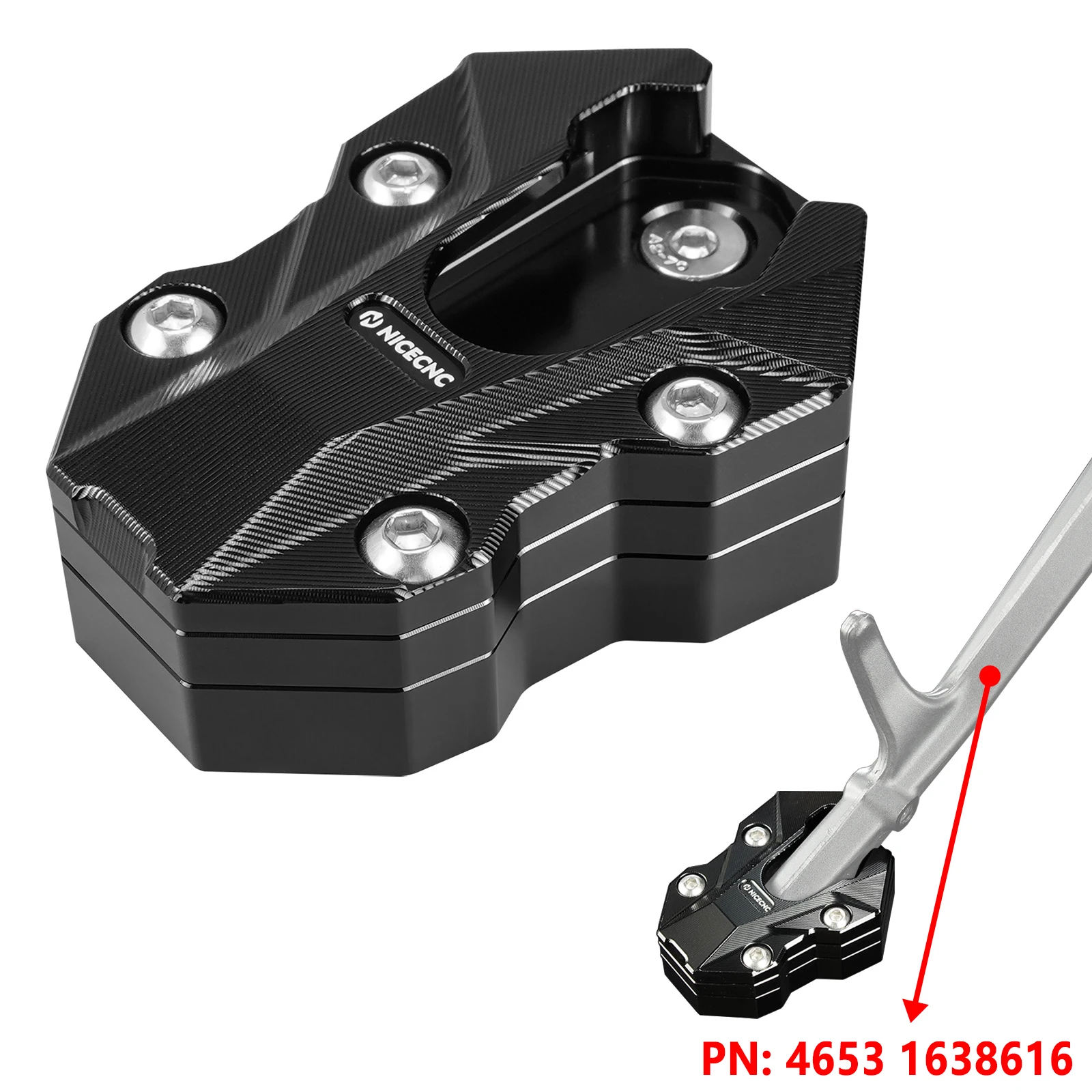 

For 2024 2025 BMW R1300GS Kickstand Plate Side Stand Extension Pad for BMW R1300GS/Adventure R1300 GS GSA Replace PN 46531638616