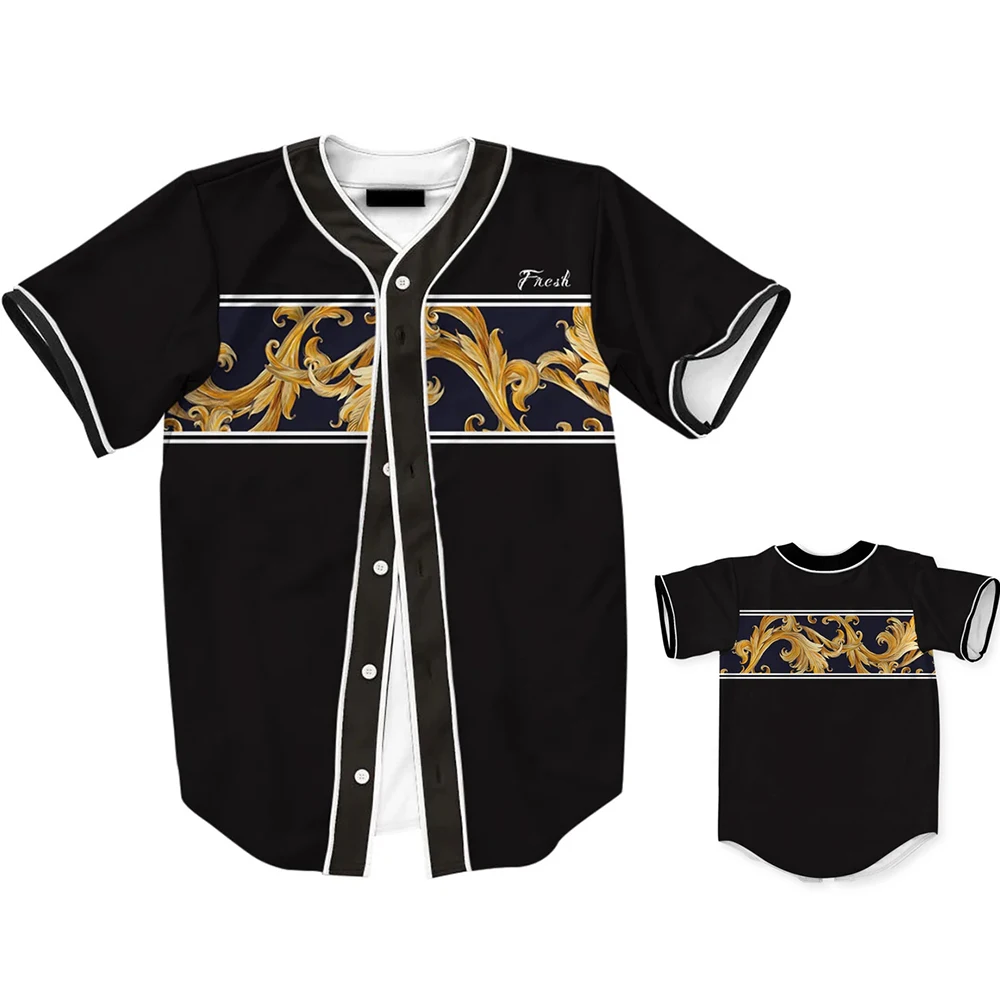 Camisa de manga curta com camisa estampada único Breasted Baseball, camisa diária confortável casual, estilo britânico retro, casa, MB27