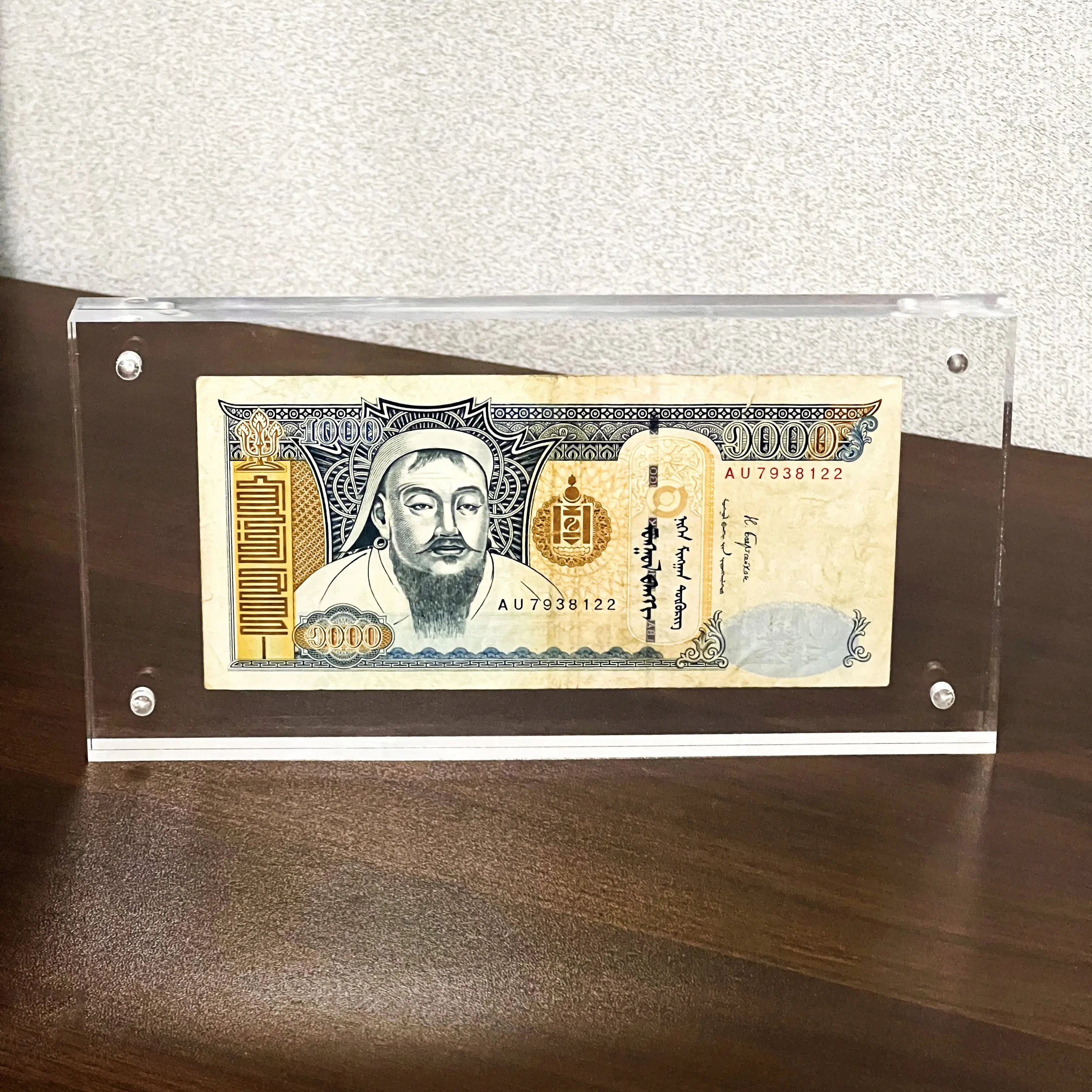 Coin display case, currency album, foreign currency rating box, coin collection display cabinet Desk decoration(Only the frame)