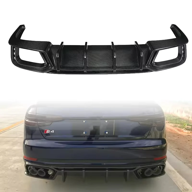 

OEM Carbon Fiber Splitter Rear Diffuser Fits for Audi S4 A4 B7 B8 B8.5 B9 2010-2018 ，After actual vehicle installation test