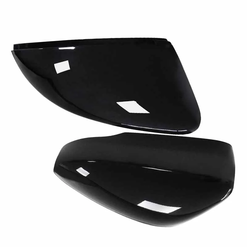 Image of 2x Für VW Polo 6R 2009-2018 und Neuerer Baujahr 2018 Aufwärts Autospiegel-Abdeckungen Glänzend Schwarz 6R0857537 6R0857538 6R0857537B