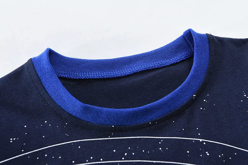 Little Hand Kids Cotton Printed Pyjamas Cartoon Solar System Planet Night Clothes Summer Loungewear Set for 2-7Y Boys