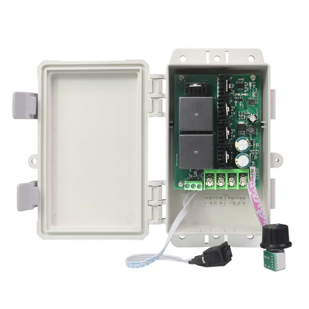 

Waterproof PWM DC Motor Speed Regulator DC10-50V Motor Forward and Reverse Controller 30A Motor Speed Governer Control Switch