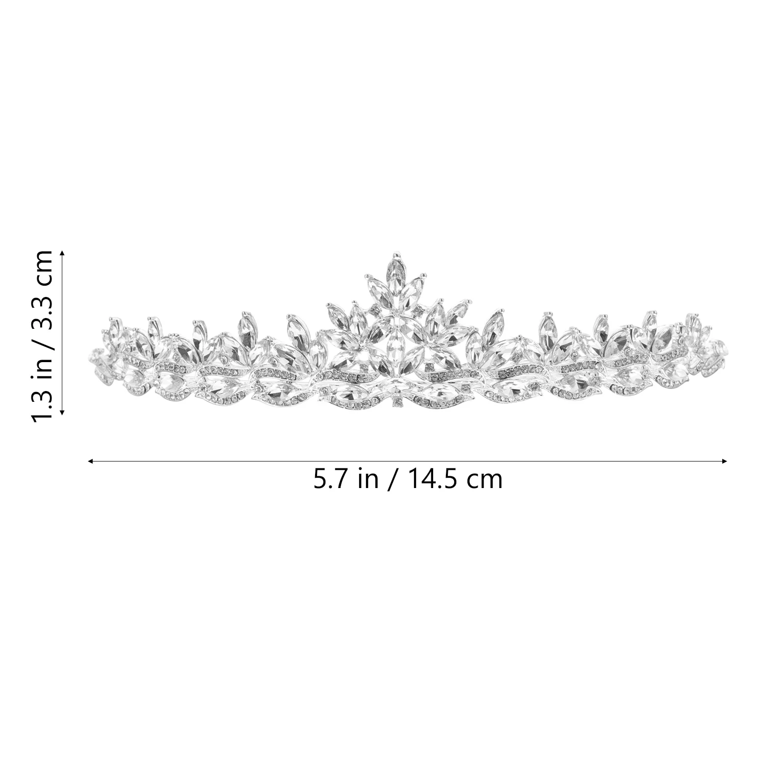 Wedding Crown Bride Headpiece Crystal Headband Shining Hair Hoops Rhinestone Bobby Pins Studded Loop Headdress