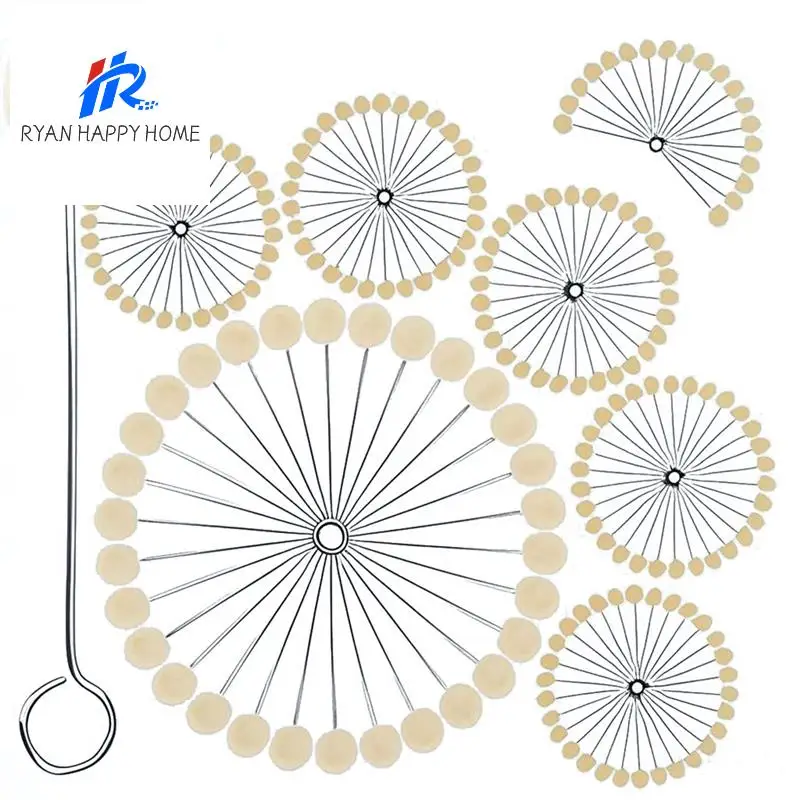 

200 Pack Wool Daubers With Metal Handle For Leather Working Crafting DIY Projects