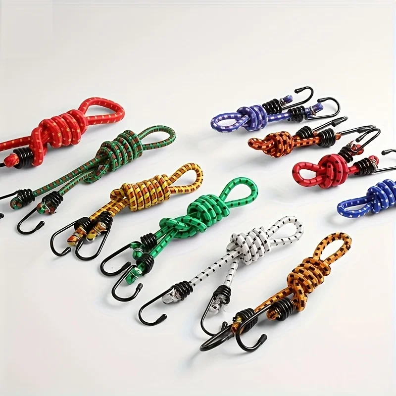 1pc - 1 Meter Car Trunk Double Hook Binding Elastic Rope -Non-Slip Cargo Straps for SUV/Car/Motorcycle Universal Rear Seat