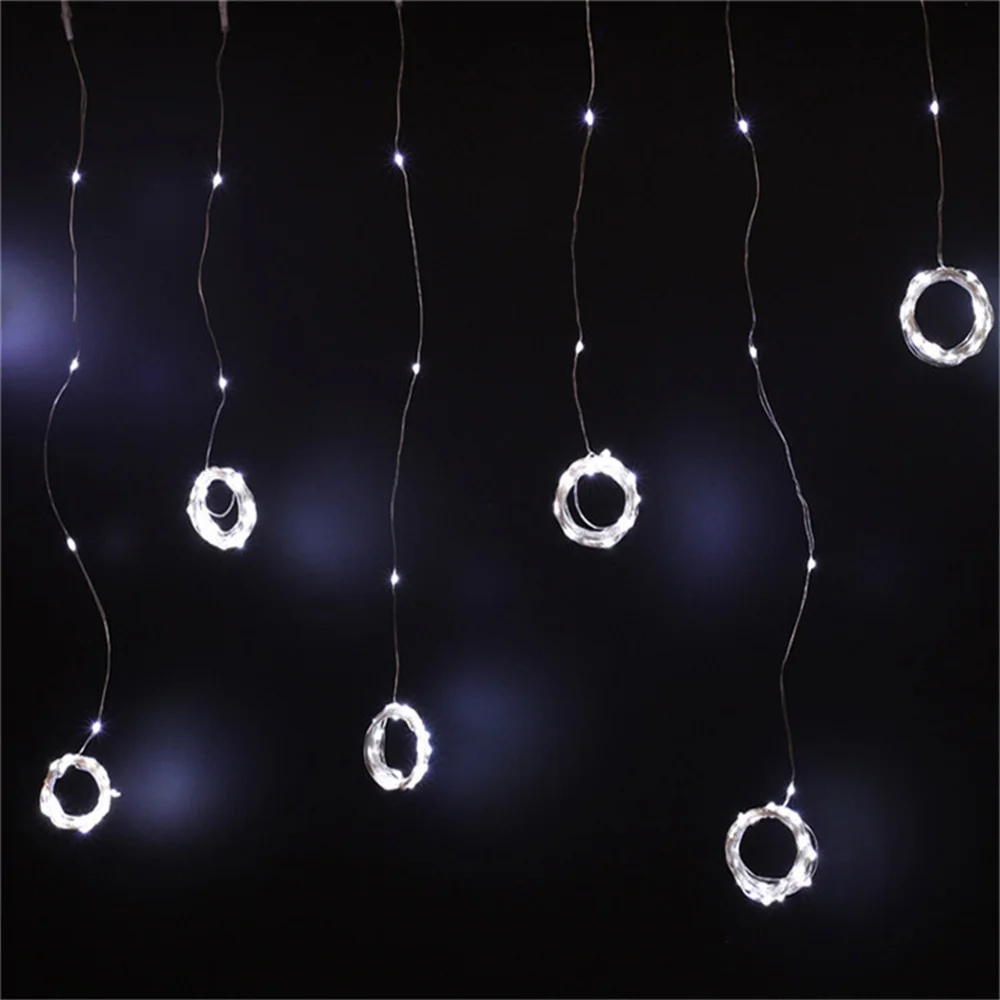 

USB 8 Mode Remote Festoon Christmas Decor LED Fairy String Curtain Lights For Home Holiday New Year Lamp 6M Christmas Lights