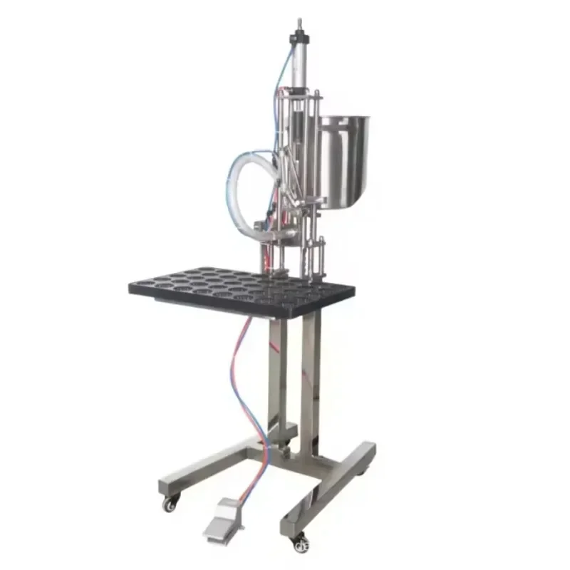 Máquina aplicadora de tolva de panadería unifiladora portátil, llenado de mantequilla, comida, crema de alta viscosidad, pastel, mermelada de fruta, transferencia de pastel