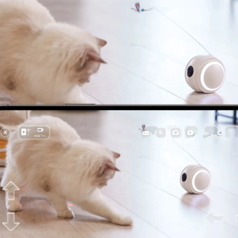 Smart Intelligent Toy Ball With HDTV  Cat And Dog Electronic Interactive Pet Toy