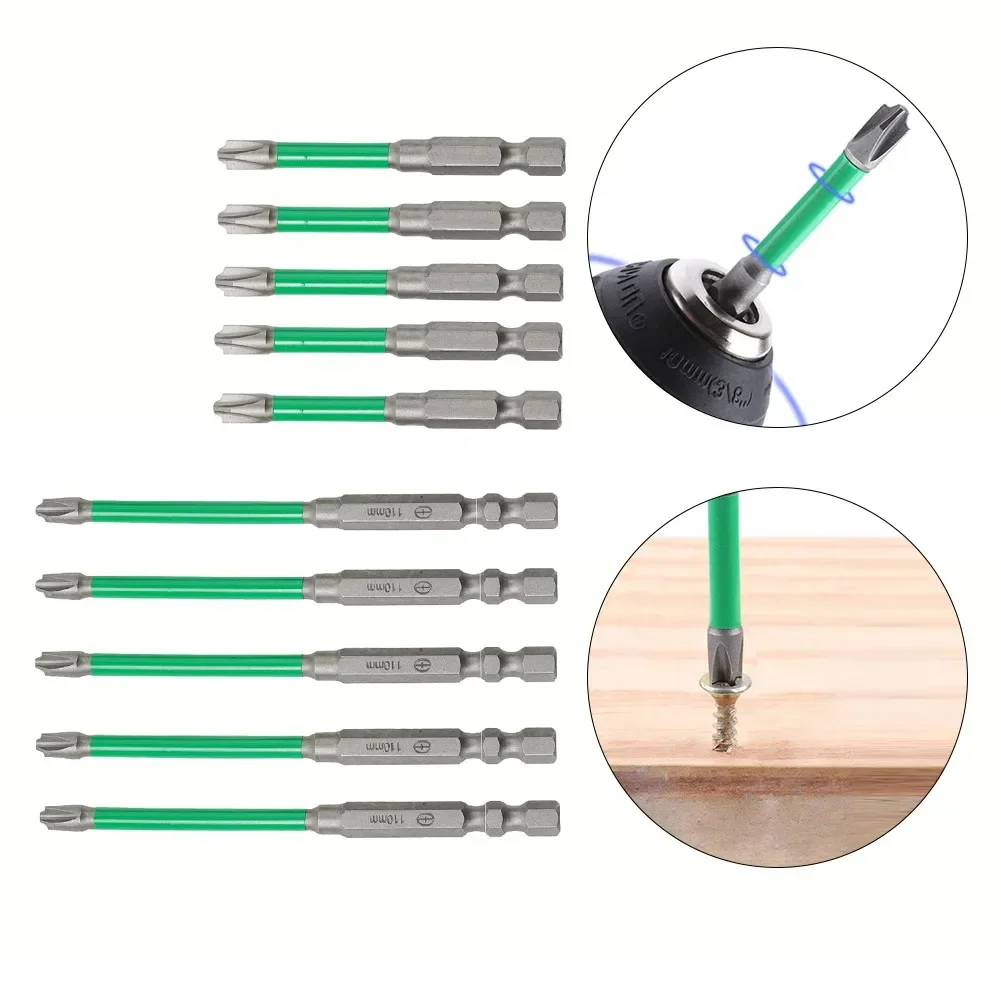 5pcs FPH2 Screwdriver Bit Magnetic Head 65/110mm Special For Electrician Socket Switch Circuit Breaker Repairing Electric Driver