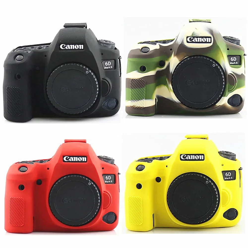 For Canon EOS 6D Mark II 2 6DM2 6D2 ONLY 6DII Silicone Case Armor Skin Body Cover Protective DSLR Camera Bag