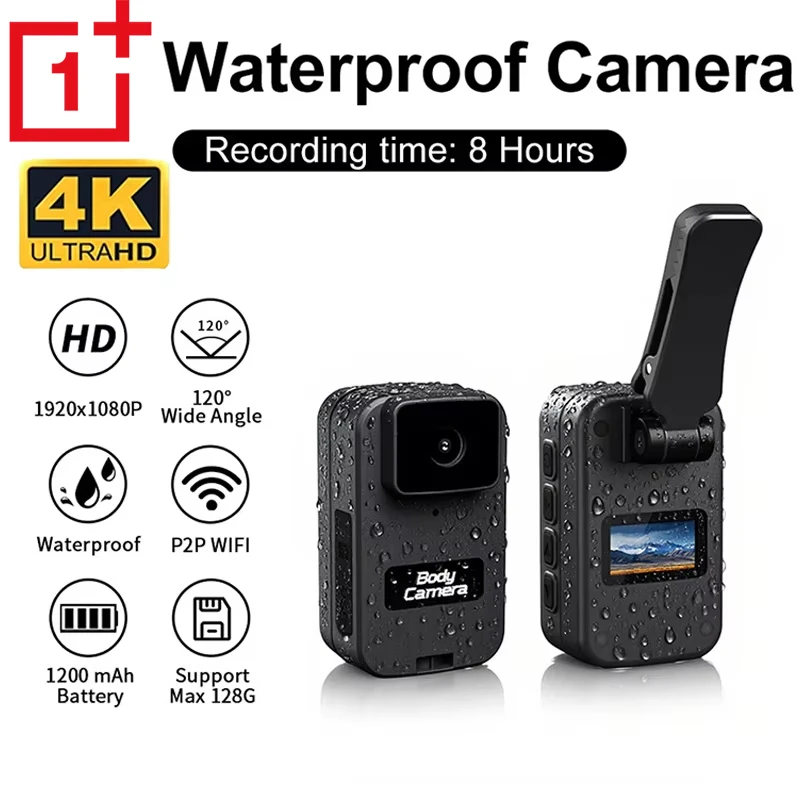 OnePlus 4K HD Waterproof Sports Camera 12MP 8 Hour Recording 0.98 Inch Screen Helmet Mount Cycling Diving Motorcycle Action Cam