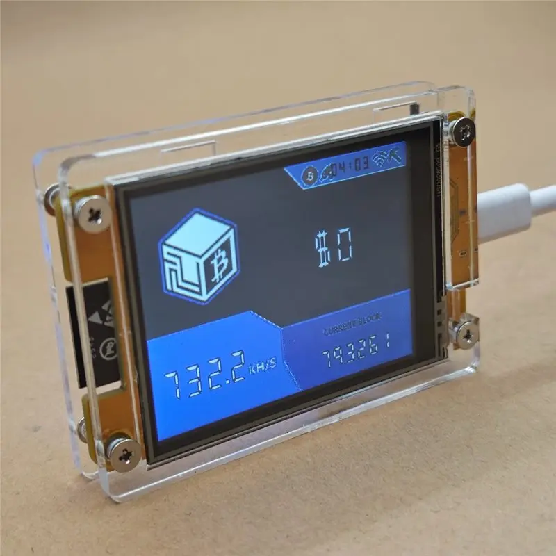 Bitcoin BTC Miner 730Kh/S Nmminer Nerdminer+ Case 2.8