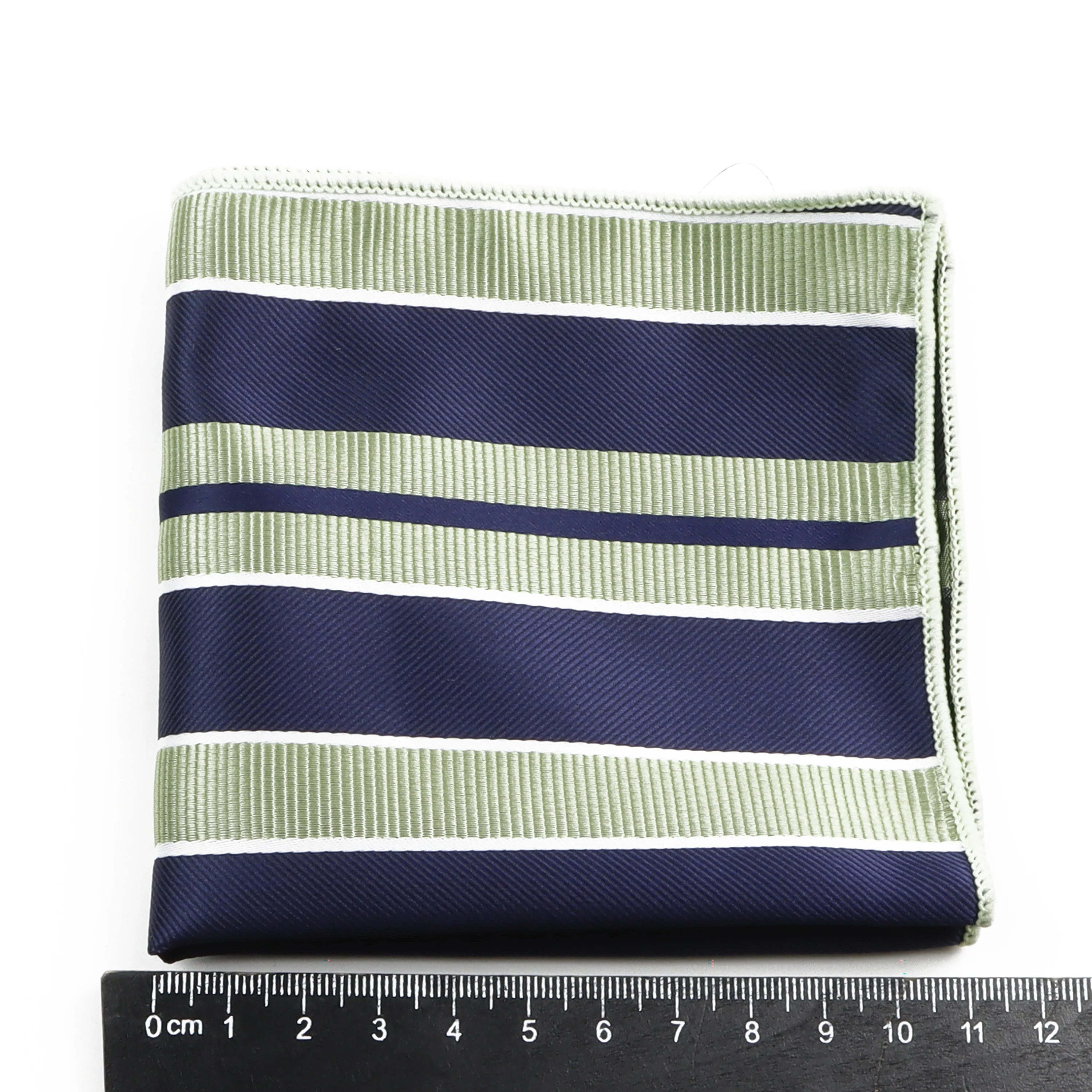 New Jacquard Striped Pocket Square Sage Green Orange For Men Business Meeting Party Suit Shirt Handkerchief Pocket Towel Gifts
