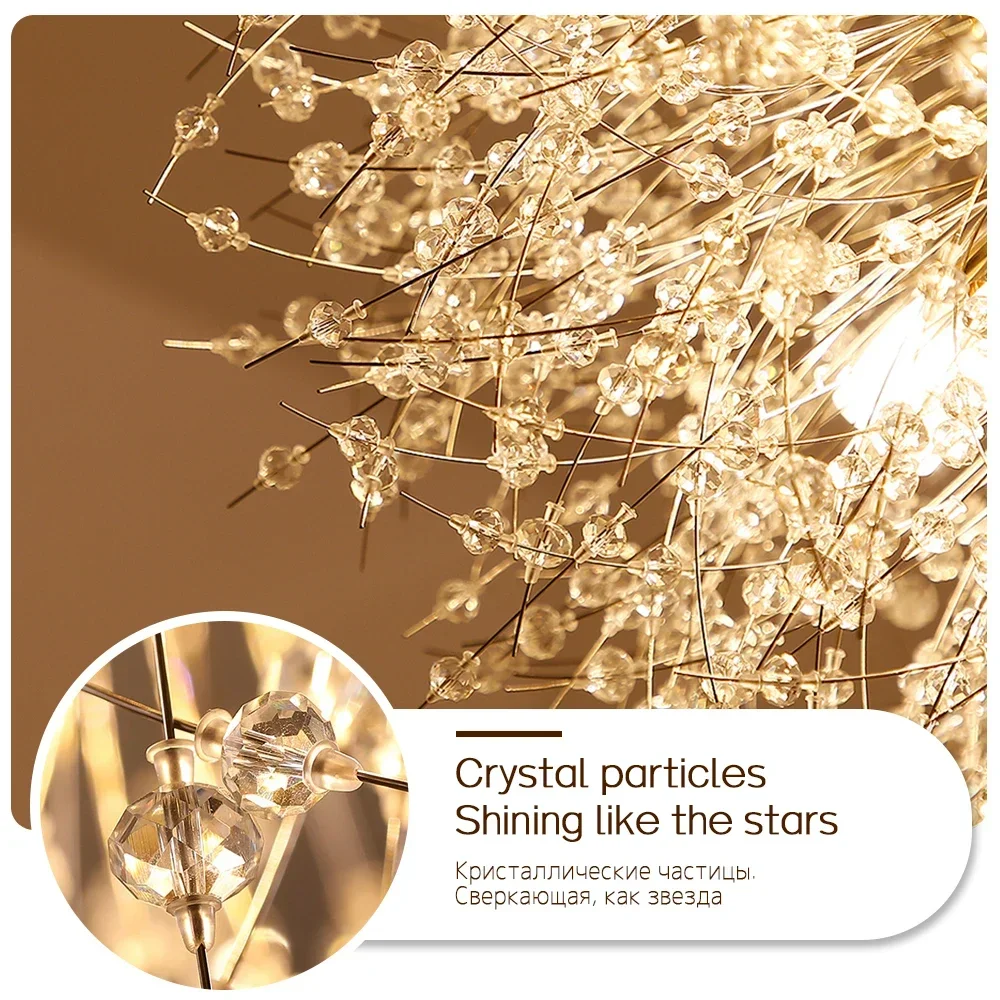 

Modern Crystal Chandelier Lighting Pendant Lamp For Living Room Dining Room Home