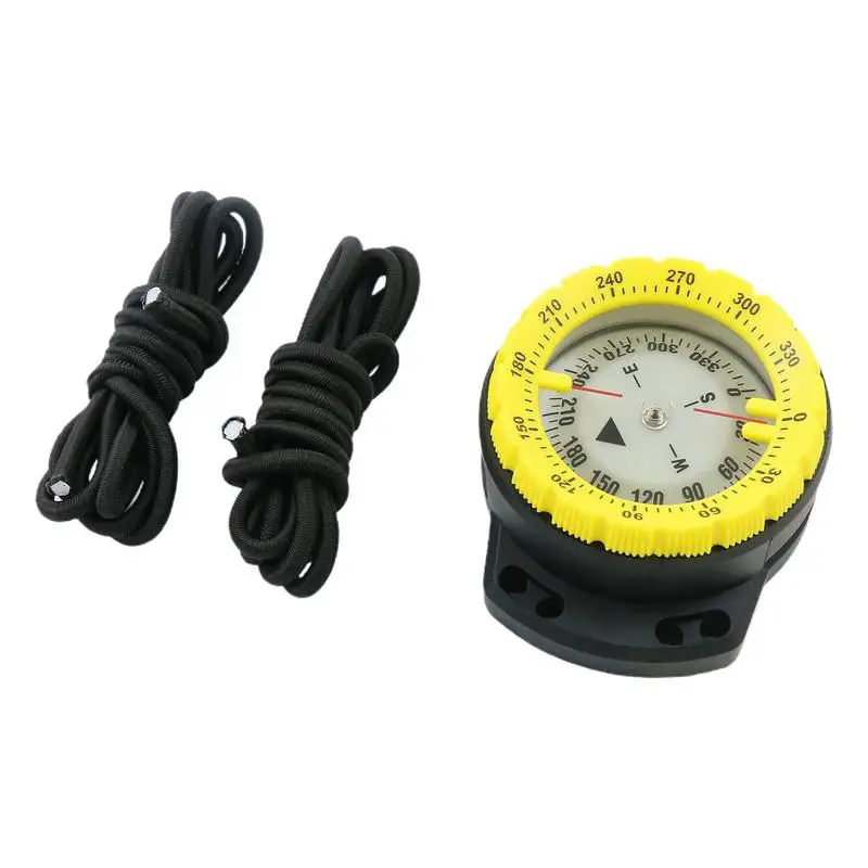 Scuba Compass Waterproof Underwater Dive Compass With Rope Water Sports Glowing Compass With Side Window Scuba Diving