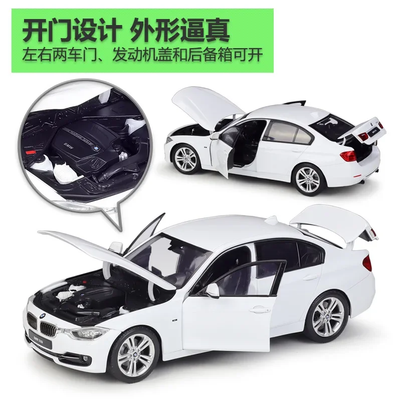 Welly Diecast 1:18 Scale Car BMW 335i High Simulation Metal Car Classic Alloy Model Toy Cars For Children Gifts Collection