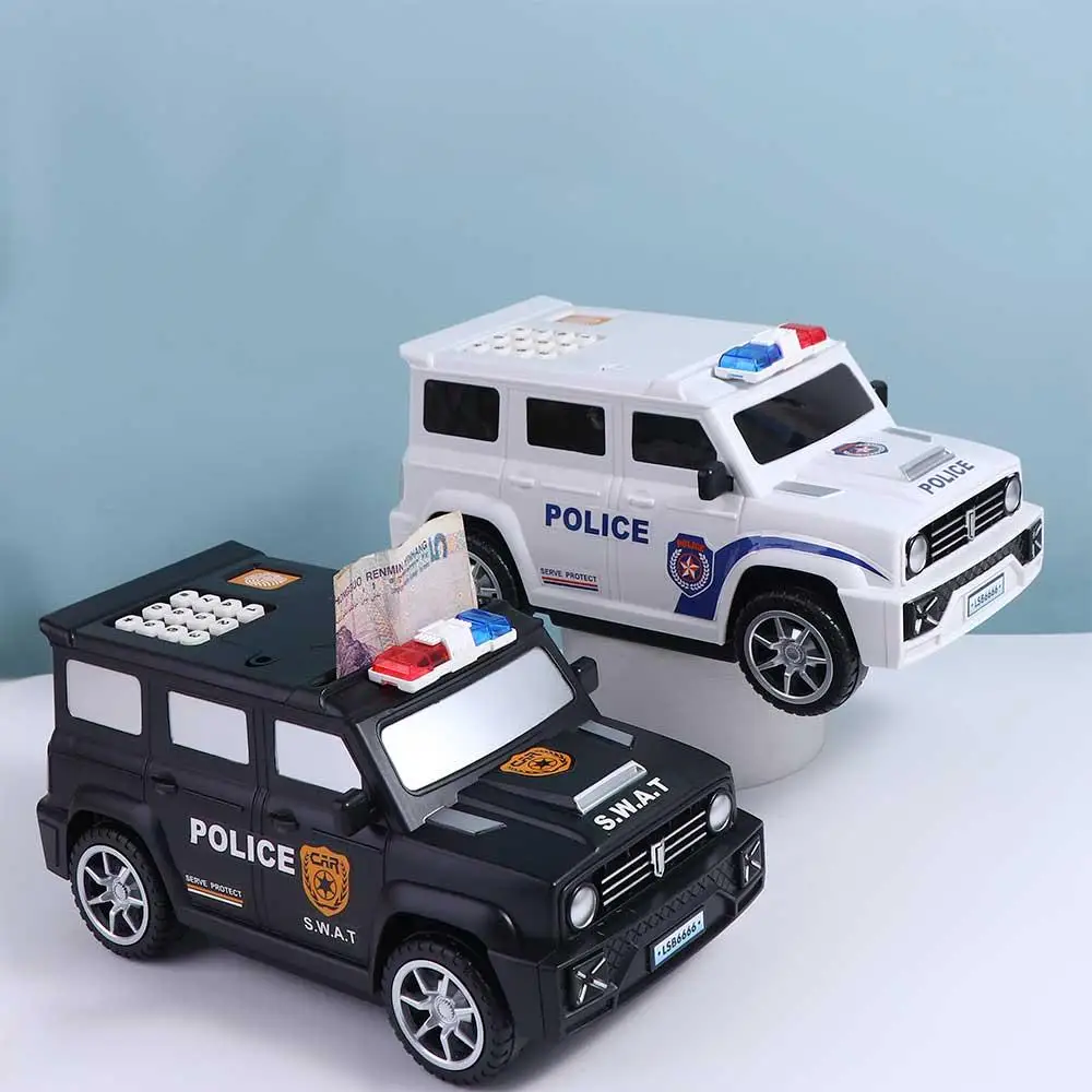 Jouets pour enfants mot de passe Atm empreinte digitale mot de passe monnaie en espèces peut économiser de l'argent boîte en espèces modèle de voiture tirelire modèle de voiture Swat