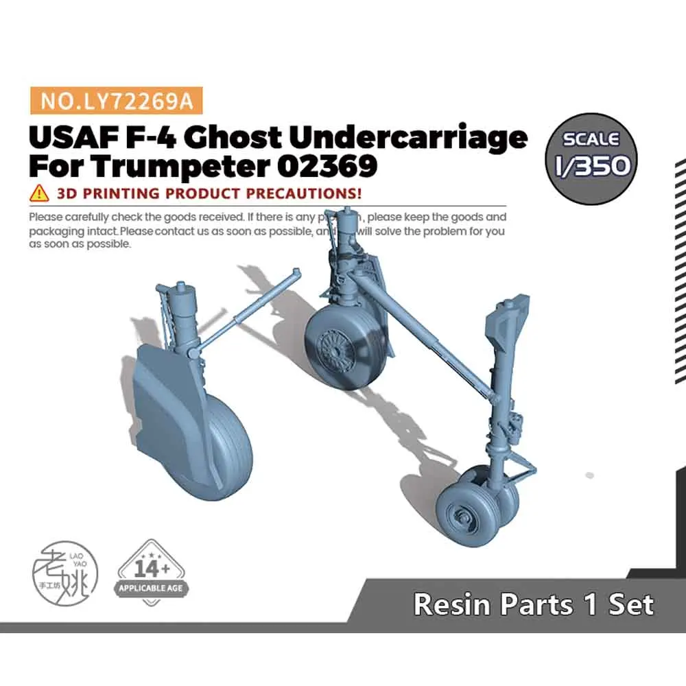 Yao's Studio LY72269A 1/72 1/32 Model Upgrade Parts USAF F-4 Ghost Undercarriage For Trumpeter 02369