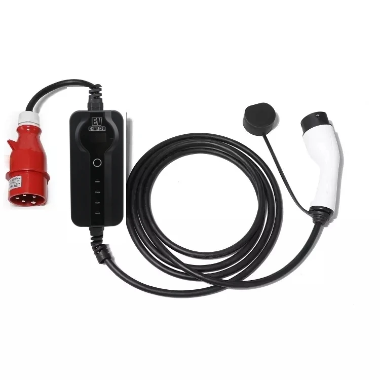 Portable Ev Charger 11kw 16a 3p GBT AC Ev Charging Box Electric Car Charger Cee Plug Iec62196-2 Type2 Charger 11kW 16A 3P