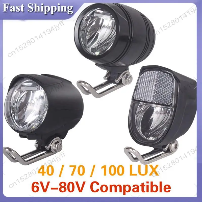 

-ABDH 5X 6V-80V 24V 36V 48V 60V Универсальный совместимый 3W 100LUX велосипед электрический велосипед E-Bike фара передняя фара