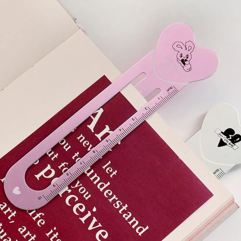 Useful 10cm Bookmark Rule Ins Cute Love Heart Rule Drafting Durable Straightedge Math