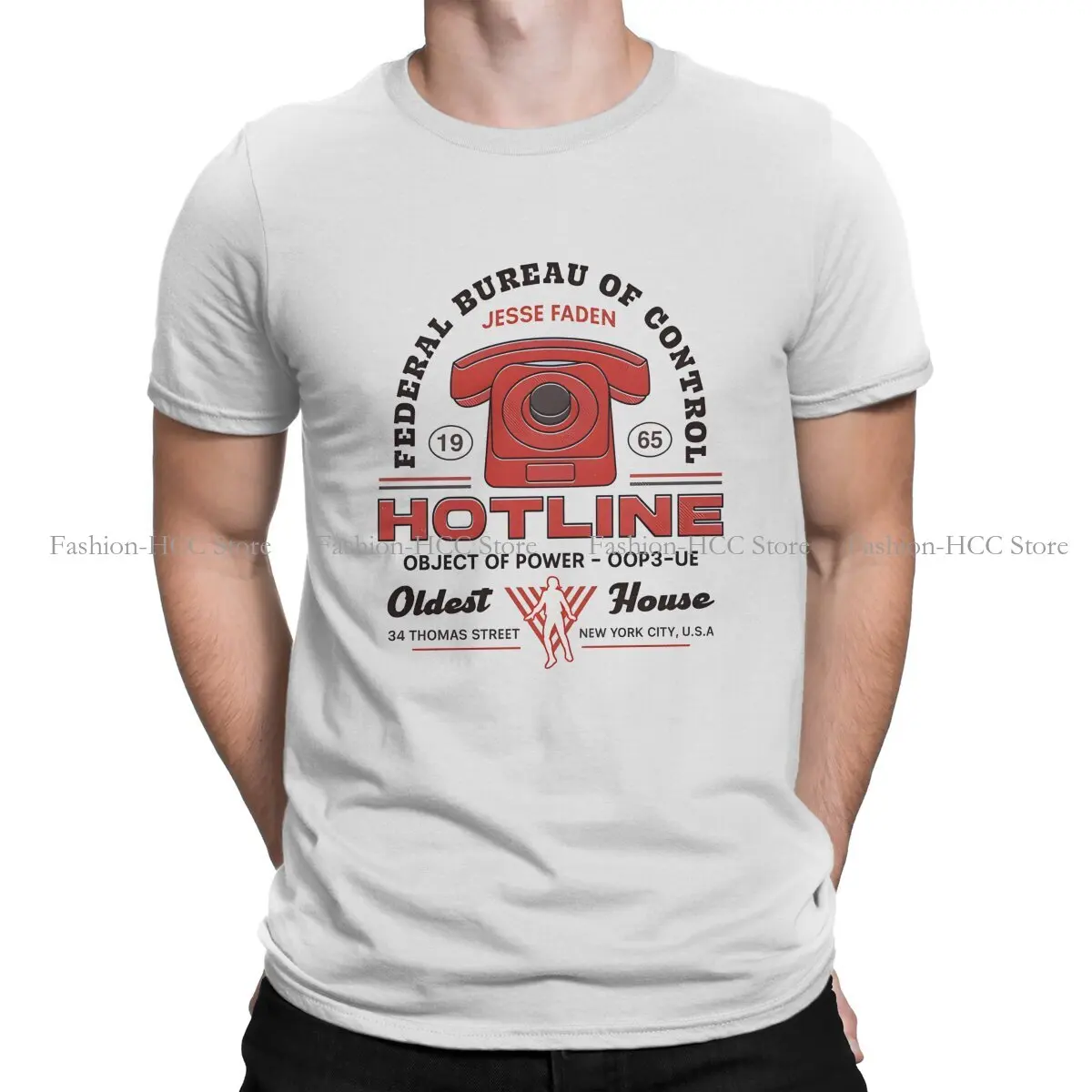 Jesse Faden Hotline Vintage Alan Wake T Shirt Alternative O-Neck TShirt Harajuku Clothing Polyester