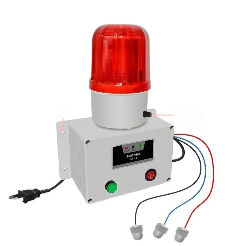 Industrial Liquid Level Alarm High Low Dry Run Overflow Leakage Detection Audible Visual Sound Light Alert