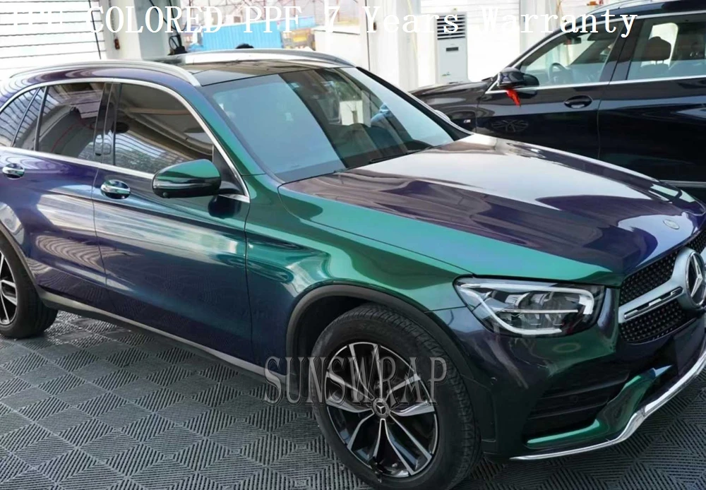 

Diamond-Grade Emerald Green PPF - High Gloss Color Shift TPU Protective Film for Luxury Car, Yacht, Supercar - Wet Apply 5x52ft