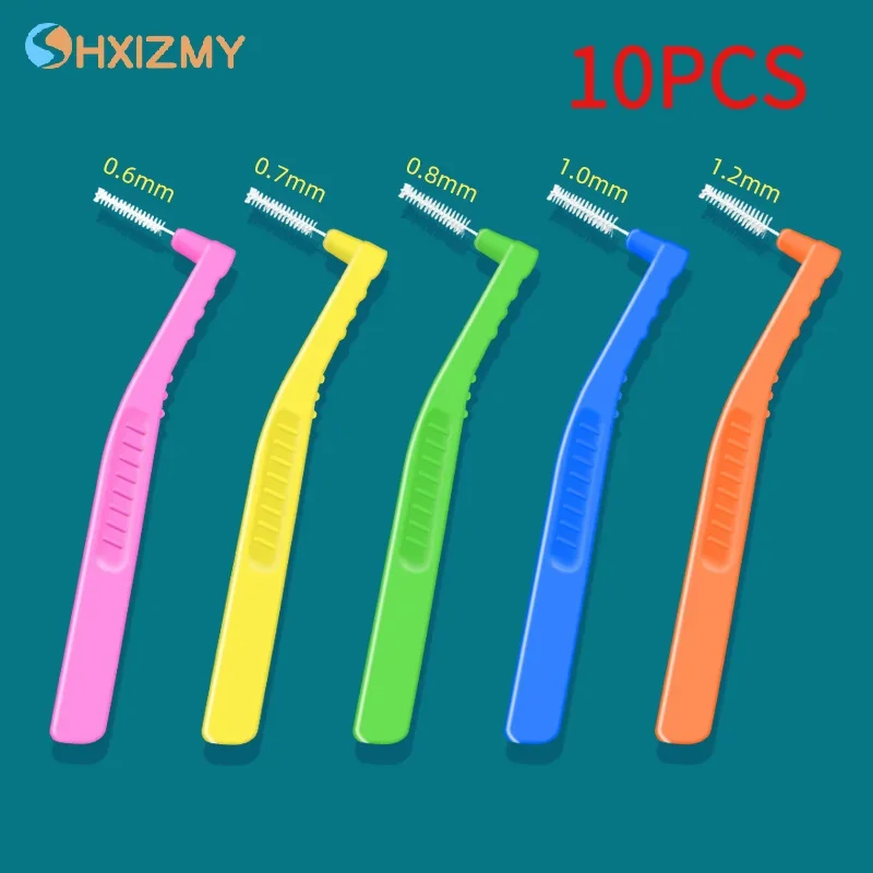 10 Stuks Rager Orthodontische Staaldraad Tandenborstel Push-Pull Borstel Verwijdert Voedsel Whitening Cleaner Mondhygiëne Tool