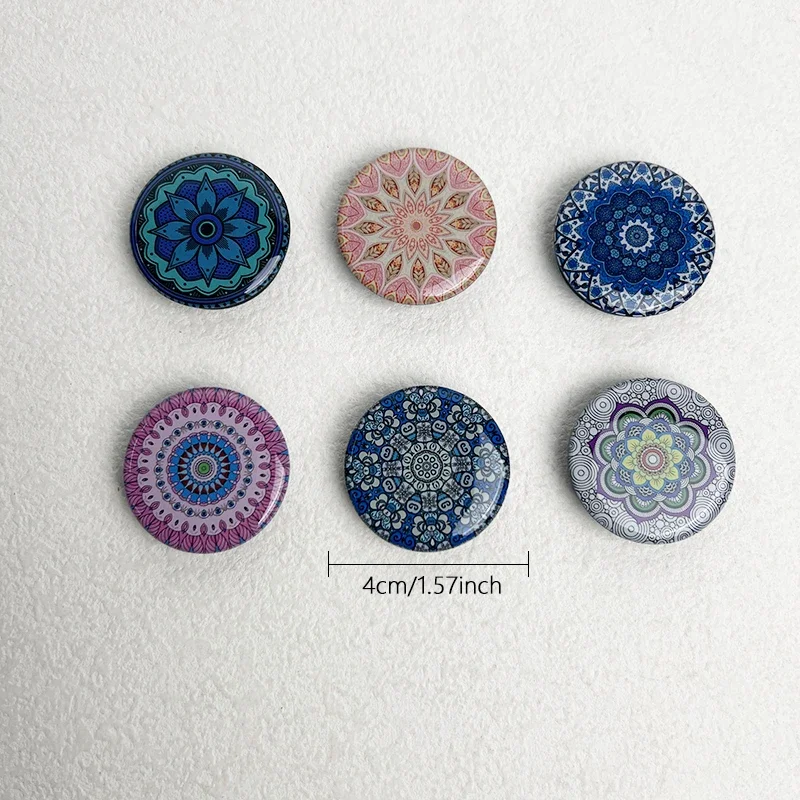 

1 шт., клейкая розетка с рисунком мандалы, подставка для телефона, складная настольная подставка с клейким узором, ручка для мобильного телефона с мандалой